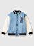 Erkek Çocuk Denim Önü Logo İşlemeli Denim Bomber Ceket