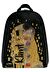 Kadın Vegan Deri Siyah Sırt Çantası - Gustav Klimt The Kiss Muse Tasarım