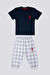 U.S. Polo Assn Square Pattern Lacivert Bebek Tshirt Takım