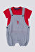 U.S. Polo Assn Tiny Squares Lacivert Bebek Salopet Tshirt Takım