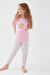 Rolypoly Donut Pattern Pembe Kız Çocuk Kısa Kol Pijama Takım