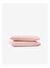 Washed Linen Keten Yastık Kılıfı 2'li Pembe 50x70
