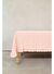 Frilled Linen Keten Masa Örtüsü Pembe 150x250