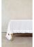 Frilled Linen Keten Masa Örtüsü Beyaz 150x250