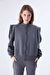 Omuz ve Bel Detaylı  Kadın Sweatshirt Antrasit K2154103_046
