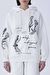 Desenli Kapüşonlu Sweatshirt Beyaz Y2154223_002