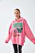 Hoodie Baskılı  Kadın Sweatshirt Pembe K2254201_038