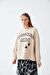 Uzun Kollu Baskılı Kadın Sweatshirt Standart Renk K2254104_089