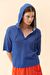 Kapüşonlu Triko Sweatshirt Saks Y2271008_021