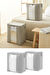 Ocean Home Textile 2'li Pvc Pencereli Gri Renk Kapitone Hurç Set 45 x 30 x 50 cm
