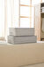 Ocean Home Textile 2'li Gri Balıksırtı Baza Altı Hurç Set