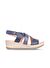 Bueno Shoes Lacivert Deri Kadın Dolgu Topuklu Sandalet 01wl3306