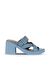Bueno Shoes Mavi Deri Kadın Topuklu Terlik 01wa1701