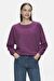 BARBARA Mor  Nakışlı Oversize  Kadın Sweatshirt