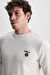 VALLEY Bej Bisiklet Yaka Baskılı Standard Fit Erkek Sweatshirt