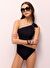 Hematite One Shoulder Swimsuit