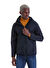 Lacivert Slim Fit Düz Kapüşonlu Polar Mont