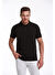 Siyah Regular Fit Düz 100% Pamuklu Polo Yaka Tişört