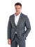 Lacivert Slim Fit Çizgili Mono Yaka Takım Elbise