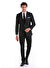 Siyah Slim Fit Kareli Mono Yaka Casual Takım Elbise