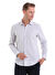 Gri Comfort Fit Çizgili Pamuklu Slim Yaka Uzun Kollu Spor Gömlek