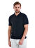Lacivert Regular Fit Jakarlı Polo Yaka Fermuarlı Tişört