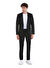 Siyah Slim Fit Düz Mono Yaka Klasik Takım Elbise
