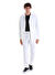Beyaz Regular Fit Düz Mono Yaka Keten Overshirt Spor Takım