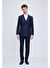 Lacivert Slim Fit Kruvaze Klasik Takım Elbise