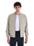 Bej Slim Fit Düz Baharlık Bomber Mont