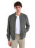 Haki Slim Fit Düz Baharlık Bomber Mont