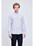 Siyah Comfort Fit Çizgili  Pamuklu Düğmeli Yaka Uzun Kollu Casual Gömlek 24D19ETC0001_102