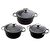 Jumbo Darci Black 3'lü Midi Tencere Seti 0462