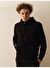 Siyah Slim Fit Pamuklu Sweatmont