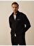Siyah Slim Fit Pamuklu Sweatmont