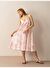 Pembe Regular Fit Keten Elbise