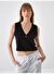 Siyah Slim Fit Pamuklu Atlet