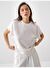Beyaz Oversize Modal Bluz