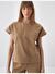 Camel Oversize Pamuklu Sweatshirt