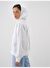 Beyaz Oversize Pamuklu Sweatmont