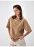Camel Oversize Pamuklu Bluz