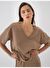 Camel Oversize Pamuklu Bluz