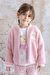 Kız Bebek Tavşan Nakışlı Peluş Mont - Pembe