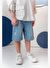Erkek Çocuk Denim Beli Lastikli Şort - İndigo