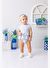 Kız Bebek Bandanalı Fırfırlı Çıtçıtlı Body - Açık Mavi