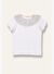 Kız Bebek Yakası Fırfırlı T-shirt - Ekru