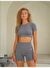 Rufus Antrasit Kısa Kollu Crop Top