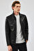 Wade Erkek Siyah Slim-Fit Deri Mont 22WGD6462VE