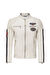 Storm Erkek Beyaz Slim-Fit Armalı Deri Mont 24SGM6525WF