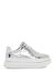 Kadın Gümüş Bağcıklı Kalın Tabanlı Metalik Sneaker 25SFD431032
